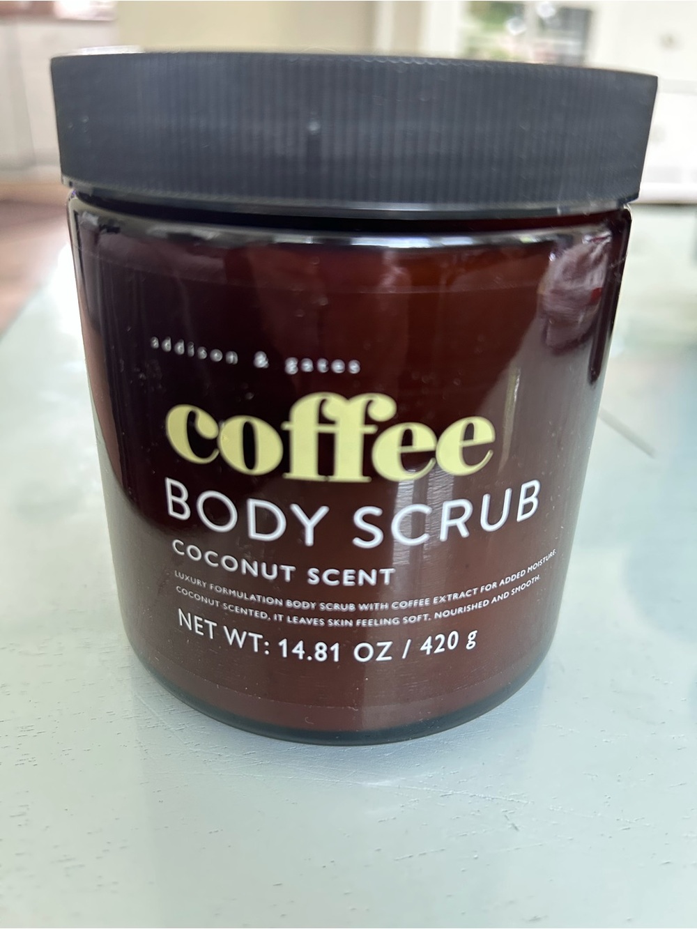 NEW - addison & gates - Coffee Body Scrub - Coconut Scent